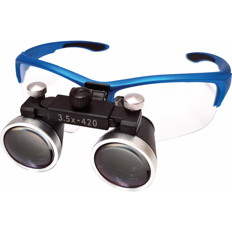 Lupés szemüveg fénnyel 3,5x nagyítású (kék)